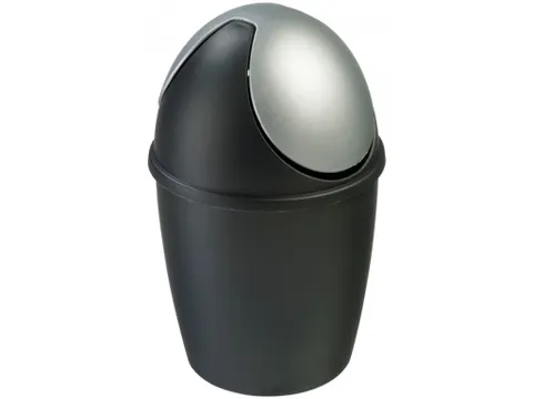 Tafelafvalbakje Tiglio 2 Liter zwart zilver