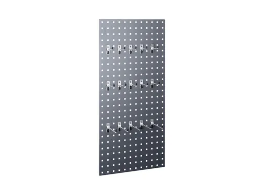 perfoplaat,blad HxB 991x457mm,plaatstaal,RAL7016,m. 16haken