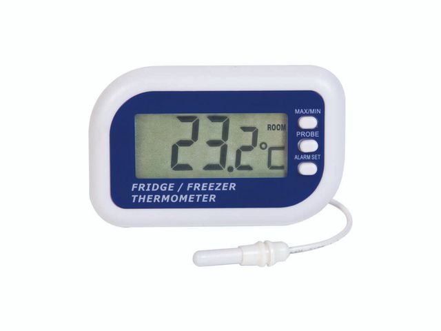 verticaal mei met de klok mee ETI Diepvries-/koeling thermometer met Alarm 810-225 | DiscountOffice.be