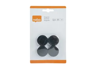 Magneet Nobo 30mm zwart 4 stuks - 1