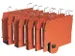 Hangmap Oblique Tub Ultimate Lateraal A4 U-bodem 50mm Oranje