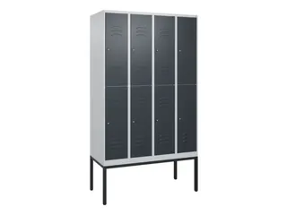 dubbeldekse locker,HxBxD 2120x1200x500mm,4x2vak.,vak B 300mm,cil.-slot - 1