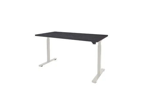 Dextro Basic Zit-sta Bureau Elektrisch 140x80 houtprint schaduw wit