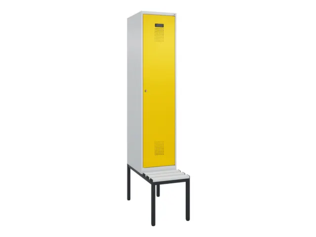 locker met bank,voor scheiding van kleding,HxBxD 2120x400x815mm,1vak