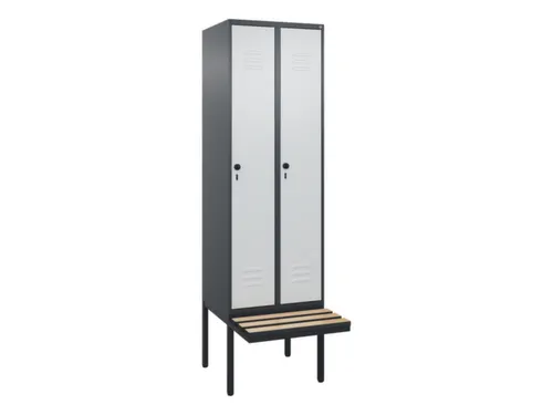 locker voor scheiding van kleding,HxBxD 2120x600x815mm,2vak