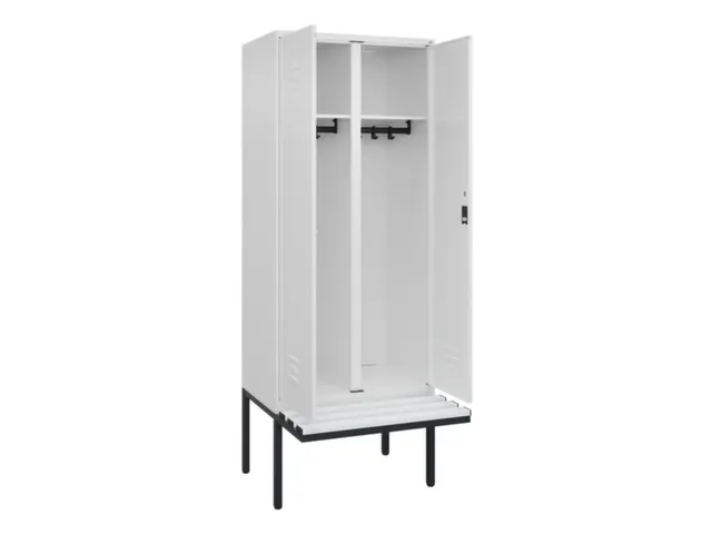locker voor scheiding van kleding,HxBxD 2120x800x815mm,2vak