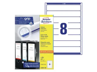 Rugetiket Avery Zweckform smal 192x34mm Wit L6060 800 stuks - 1