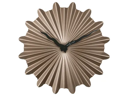 Metalen wandklok - 40cm - Stille klok - Bruin - Metaal - NeXtime "Sunn