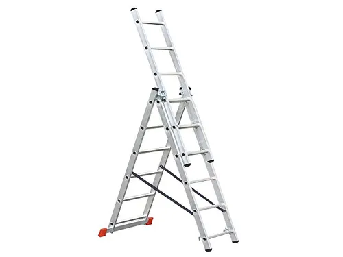Multifunctionele Telescoopladder,3X6,Sporten,Aluminium