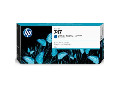 HP Inktcartridge 747 Chromatisch Blauw 300 ml P2V85A