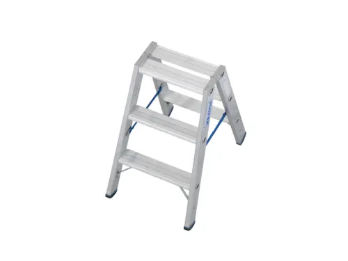 Vouwladder Aluminium H 750Mm Aan Beide Zijden Te Gebruiken 2X3Treden