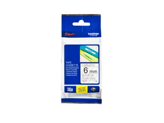 Labeltape Brother P-touch TZe-111 standaard 6mm zwart op transparant - 4