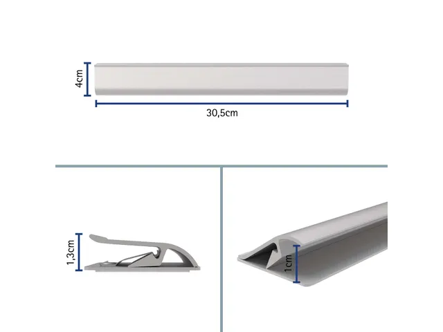 Klemlijst MAUL 305x40mm aluminium zelfklevend
