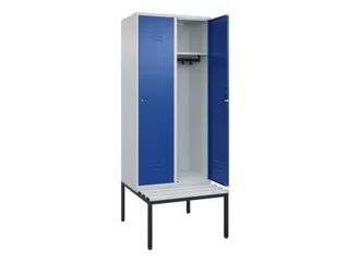 locker met bank,HxBxD 2120x800x815mm,2vak,vak B 400mm,cil.-slot - 2