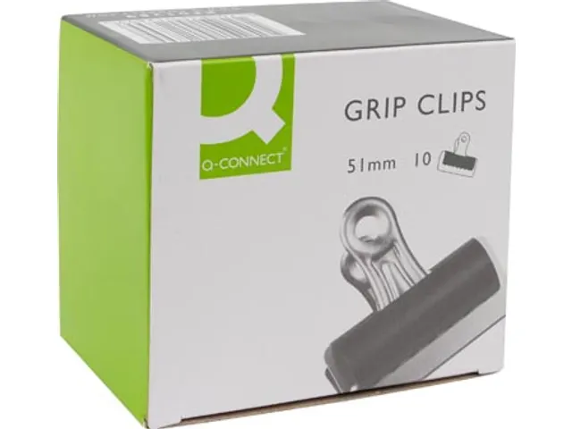 Papierklem Strong Grip Clip Zwart 51mm Doos 10 Stuks