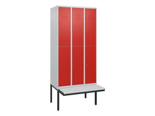Dubbeldekse dekenkist,HxBxD 2120x900x815mm,3x2vak.,vak B 300mm