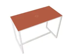 statafel,HxBxD 1100x1140x750mm,rechthoekig,sledeframe wit