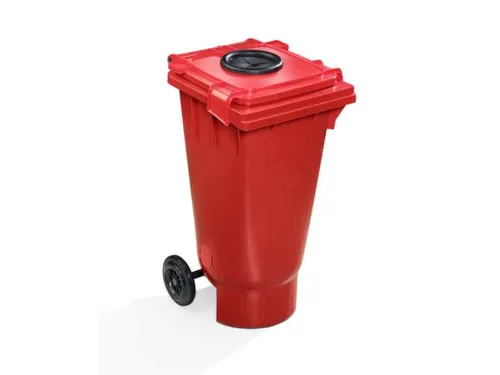 UN-bak,v. spuitbussen,kunststof,rood,permanent antistatisch,120l