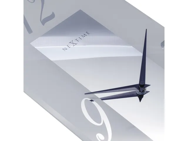 Wandklok Nextime 20x50cm glas Frosted/Mirror Dali
