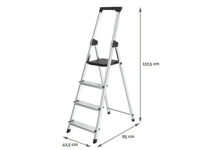 Escabeau aluminium 4 marches SL400 argent