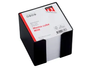 Memokubus Quantore 100x100x100mm zwart met 900vel - 1