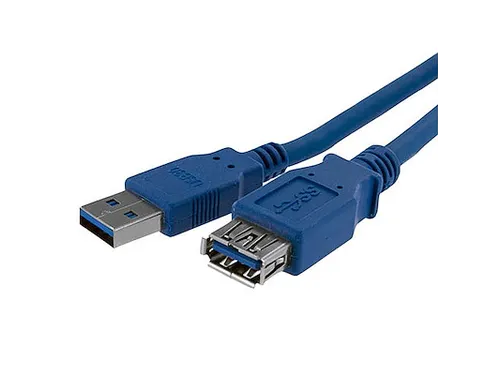 1 Meter SuperSpeed USB 3.0 Verlengkabel A naar A - Blauw M/F