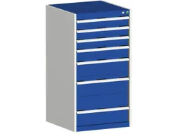 ladekast HxBxD 1200x650x650mm 7laden romp RAL7035 front RAL5010