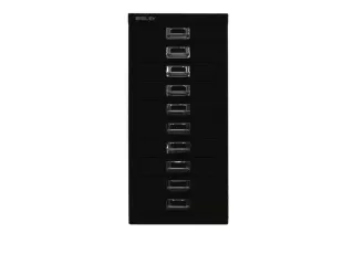 kantoor-ladekast HxBxD 590x278x380mm 10 laden romp + front zwart staal - 3