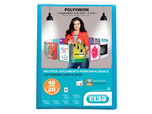 Showalbum Oxford Polyvision A4 20 Tassen PP blauw