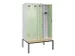 armoire vestiaire avec banc noir et blanc,HxlxP 2120x1200x815mm