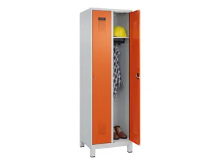 locker,HxBxD 1950x600x500mm,2vak,vak B 300mm,cil.-slot,voeten - 1