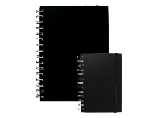Carnet de notes Quantore A5 spirale ligné 192 pages 80g noir
