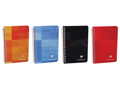 Notitieboek Clairfontaine 75x120mm spiraal lijn Assorti