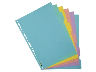 Tabbladen A4 6T glan skarton 400g AQUAREL - 6