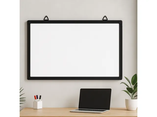 BRASQ Magnetisch Whiteboard 60x45cm Zwart met accessoire set