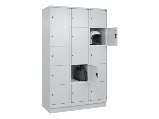 lockerkast HxBxD 1950x1200x500mm 3x5vakken cil.-slot sokkel