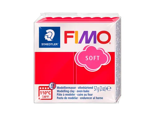 Boetseerklei Fimo soft 57 gram Indisch rood