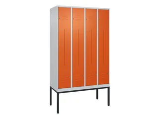 Z-garderobekast,HxBxD 2120x1200x500mm,vak B 150/300mm,cil.-slot - 1