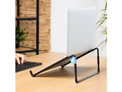Laptopstandaard R-Go Steel Travel voor 10-22 inch Zwart
