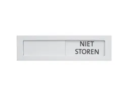 Premium Schuifbord Wit Niet Storen 150x40mm