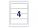 Etiquettes blanches pour dos de classeur larges, 61x192mm 10 feuilles,