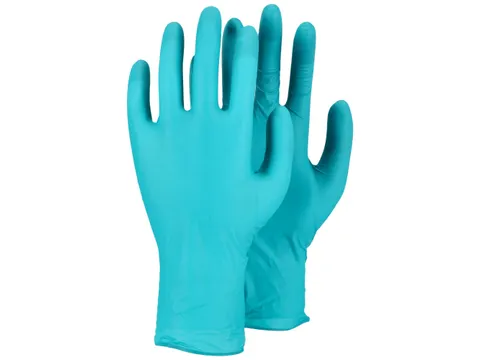 Tegera 84510 nitril wegwerphandschoenen groen maat 7, doos 10x10stuks