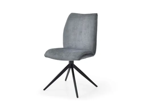 Bezoekersstoel,Stervoetonderstel Ronde Buis Zwart,Zitting Stof Slate