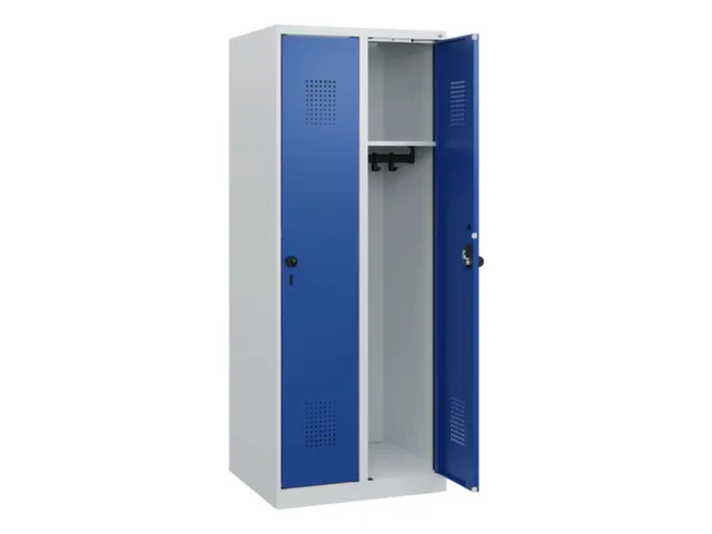 schoollocker,HxBxD 1530x600x500mm,2vak,vak B 300mm,draaigrendel