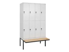 Dubbeldekse dekenkist,HxBxD 2120x1200x815mm,4x2vak.,vak B 300mm