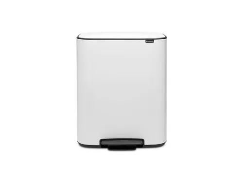 Afvalbak Bo Pedaalemmer Wit 2x30 Liter