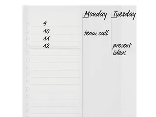Weekplanner Nobo transparant Whiteboard acryl A4 - 7