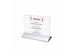 Menukaarthouder IEZZY liggend A5 aluminium voet