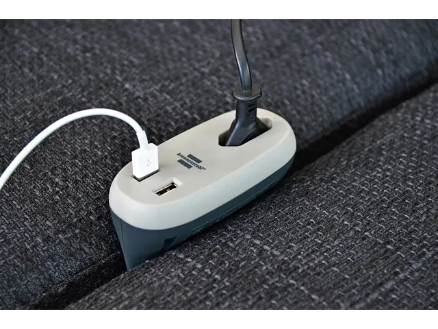 Laadstation Brennenstuhl Sofa 1 eurosocket 2 USB zwart/grijs
