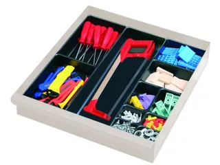 lade-indelingsset,H 75mm,kunststof,zwart - 2
